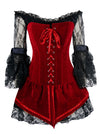 Sexy rétro Burlesque Lady dentelle gothique Steampunk hors épaule Halloween Party Cosplay Corset robe vue principale