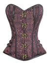 Steampunk Gothique Brocart Spiral Steel Boned Corset with Buckles Main View