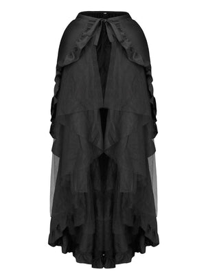Black Tulle Tutu Bustle Skirt Wrap Cape