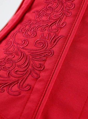 High Quality Casual All-match Vintage Underbust Bustier Red Vintage Renaissance Weight Loss Cheap Short Torso Underbust Corset Top Detail View