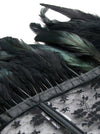 Steampunk Gothic Retro Lace Feather Bolero Jacket Shrug Detail View