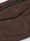 Women's Casual Faux Leather Pouch Belt Corset Costume Accessory Brown Detail View