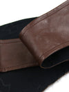 Women's Vintage Faux Leather Mini Pouch Belt Corset Costume Accessory Brown Detail View