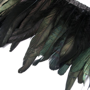 Modischer, eleganter schwarzer Kunstfell-Träger, Halloween-Schal, Detailansicht