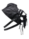 Gothic Costume Accessories Retro Gothic One-shoulder Armor Armlet Armband Shrug with Pocket Black Back View