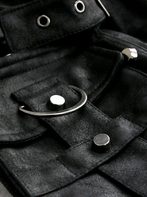 High Quality Costume Accessories Retro Gothic One-shoulder Armor Armlet Armband Shrug with Pocket Black Detail View