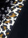 Charming Leopard Print Sequin Halter Overbust Corset Bustier Detail View