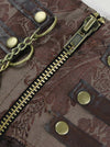 Victorian Steampunk Bustle Plus Ankle Length Halloween Brown Victorian Retro Skirt Detail View