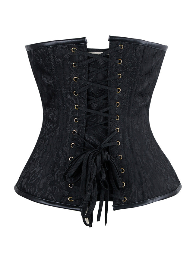 Old Fashion Steampunk Jacquard Steel Boned Chains Cosplay Corset