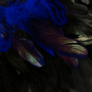 Maleficent-Kostüm, böse Königin, Rabenkostüm, Federschal, Detailansicht-1
