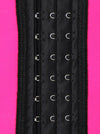 Women's Fashion Steel Boned Latex Waist Cincher Shapewear Corset Vest-Pink Detail View