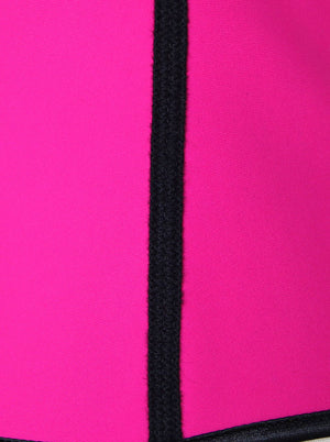 Women's High Quality Steel Boned Latex Waist Trainer Body Shapewear Vest-Pink Detail View