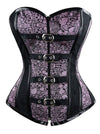 Retro Goth Jacquard Steampunk Corsets Bustiers with Buckles
