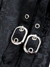 Women's Gothic Brocade Steel Boned Hourglass Overbust Vest Corset Black Detail View