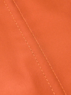 Women's Cheap 4 Spiral Steel Boned Latex Hooks Compression Corset Orange Detail View
