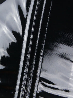 مشد نسائي ريترو من جلد البولي يوريثان Rockabilly Halter Steel Boned Shapewear Vest مشد أسود عرض التفاصيل