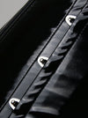 Women's Sexy PU Leather Rockabilly Halter Steel Boned Halloween Overbust Vest Corset Black Detail View