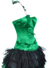Costume Burlesque Poison Ivy pour femme Halloween Corset avec jupe vue latérale verte