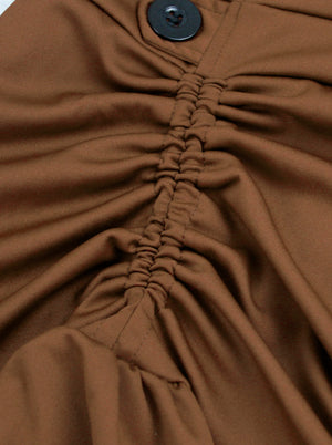 Steampunk-themed Asymmetry High Waist Long Skirt Pirate Cosplay Costume Detail View