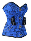 Steampunk Lace Overlay Steel Boned Lace Up Overbust Corset