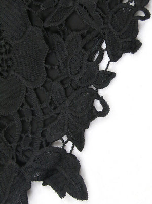 Steampunk Punk Floral Dentelle Crochet et Fermeture Des Yeux Soutien-Gorge Push Up Crop Top