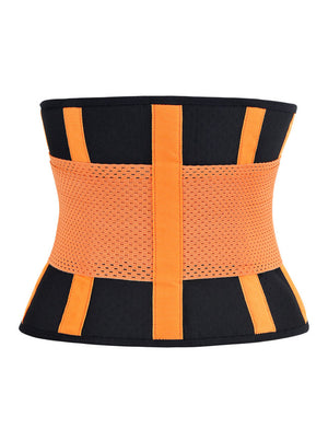 Waist Trainer Belt Weight Loss Orange Gym Waist Trimmer Back Support Waist Cincher Sport Belt Back View