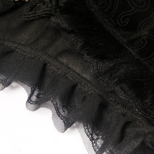 Steampunk Vampire Costume Accessories for Women Black Bolero Shrug Detail View