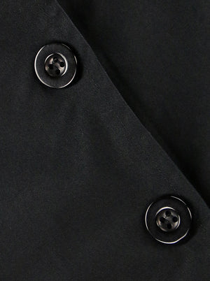 Rock Punk High Neck Long Bell Sleeves Button Short Gothic Jacket