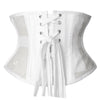 See-through Waist Cincher Tummy Control Lace Up Corset Back View