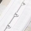 Elegant White Busk Closure Lace Up Waist Cincher Underbust Corset Detail View-3