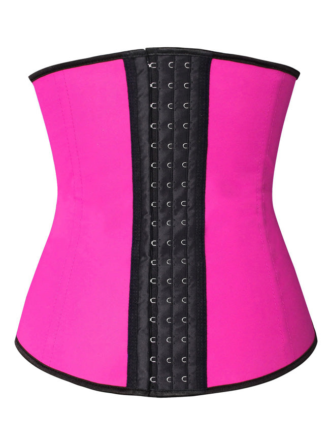 Latex Waist Training Underbust Corset Pink Body Shaper