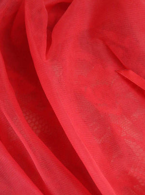 女性のヴィンテージストラップレス花刺繡メッシュバレンタインビスチェコルセットレーススカート赤詳細ビュー