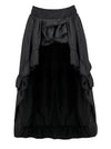 Steampunk Retro Elastic Ruffled Asymmetry High Low Party Skirt Main View