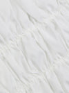 Mode féminine Renaissance épaules dénudées manches courtes volants chemisier chemise haut court blanc vue détaillée