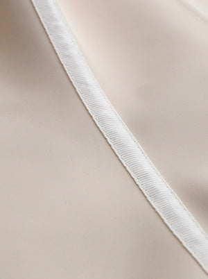 Women's Classic Steel Boned Latex Hourglass Waist Slimmer Corset Vest Apricot Detail View