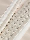 Women's Cheap Steel Boned Latex Compression Corset Vest Apricot Detail View