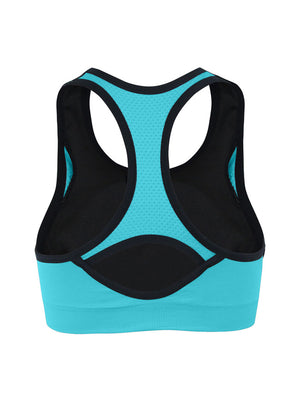 Blue Women Champion Full Support Daily Cheap Outdoor Sport Bra View Back