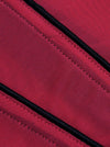 Ensemble de lingerie corset bustier désossé en dentelle à armatures pour femmes avec jarretière rouge foncé vue de détail