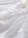 Chemise en coton blanc à épaules dénudées Tunique Dentelle Paysanne Chemisier à manches longues pour femmes Crop Top Vue détaillée