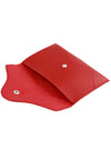 Fashion Simple PU Leather Waist Belt with Removable Pouch Bag Brick Red Detail View