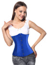 Burlesque High Quality Casual All-match Wedding Cheap Royalblue Lady Strapless Lace Up Underbust Corset Tops Detail View