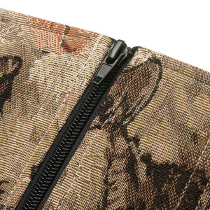 Rockabilly Floral Print Vest Y2K Lace-Up Fishbone Push Up Strap Corset Detail View