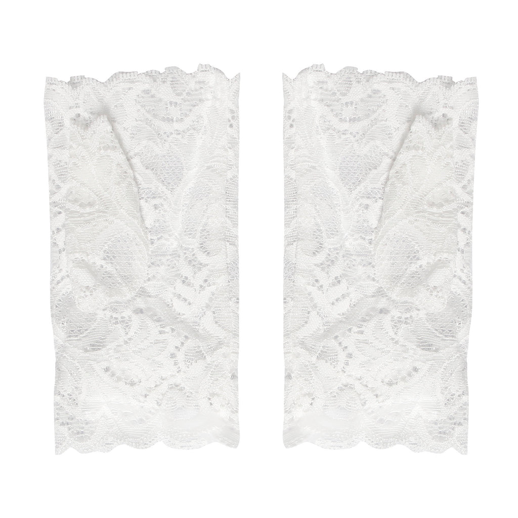 Elegant Fingerless Wedding Lace Tea Party Bridal White Opera Short Gloves Main View
