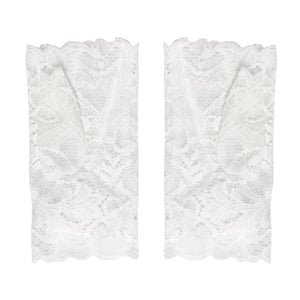 Elegant Fingerless Wedding Lace Tea Party Bridal White Opera Short Gloves Main View