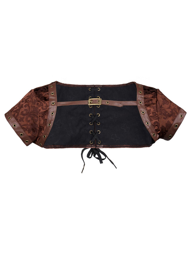 Steampunk Gothic Retro Brocade Corset Shrug Jacket Accessory