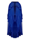 Blue Tulle Tutu Bustle Skirt Wrap Cape