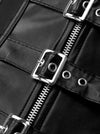 PU Leather Buckles Zipper-up Steel Bones Rockabilly Overbust Corset Vest