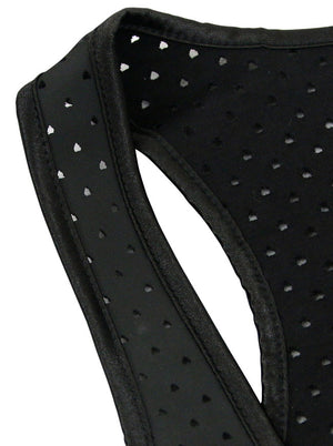 Women's Classic Spiral Steel Boned Latex Hourglass Waist Slimmer Corset Vest Black Detail View