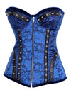 Gothic Steampunk Lace and Velvet Steel Boning Overbust Corset