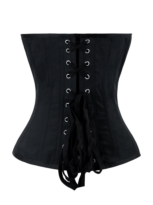 Sexy Lace Up 1920s Corset With Steel Bones And Brocade Floral